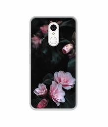 Amazon Brand - Solimo Designer Dark Flowers Photography UV Printed Soft Back Case Mobile Cover for Spice V801