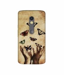 Amazon Brand - Solimo Designer Butterflies 3D Printed Hard Back Case Mobile Cover for Motorola Moto X Force