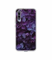 Amazon Brand - Solimo Designer Purple Flowers UV Printed Soft Back Case Mobile Cover for Mi A3