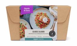 Amazon Meal Kits, Seared Salmon with Sweet Corn & Edamame Succotash, Serves 2