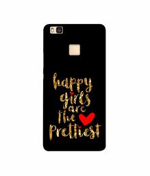 Amazon Brand - Solimo Designer Happy Girls are The Prettiest 3D Printed Hard Back Case Mobile Cover for Huawei P9 lite