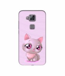 Amazon Brand - Solimo Designer Cute Pink Cat 3D Printed Hard Back Case Mobile Cover for Huawei G8