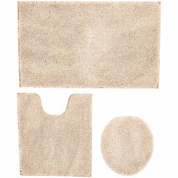 AmazonBasics Plush Bath Mat Set (3 Pieces)