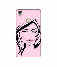 Amazon Brand - Solimo Designer Pink Lady Pattern 3D Printed Hard Back Case Mobile Cover for Vivo V3 Max