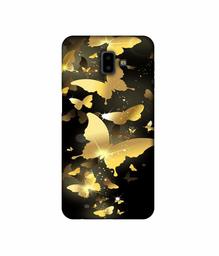 Amazon Brand - Solimo Designer Golden Butterfly Pattern 3D Printed Hard Back Case Mobile Cover for Samsung Galaxy J6 Plus