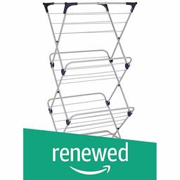 (Renewed) Amazon Brand - Solimo Vertical Foldable Steel Drying Stand