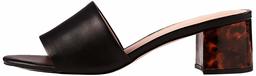 Amazon Brand - find. Wide Fit Simple Block Heel Mule Open Toe Sandals, Black), US 9