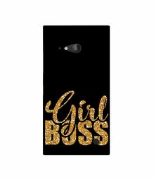 Amazon Brand - Solimo Designer Sparkle Girl Boss 3D Printed Hard Back Case Mobile Cover for Nokia Lumia 730