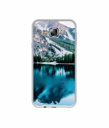 Amazon Brand - Solimo Designer Lake Mountain UV Printed Soft Back Case Mobile Cover for Samsung Galaxy E5