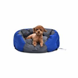 AmazonBasics Water-Resistant Pet Bed for Small Dogs - Oval, Royal Blue, 22.8-Inch