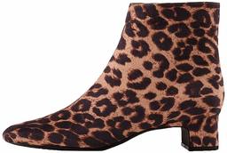 Amazon Brand - find. Block Heel Square Toe Ankle Boots, Braun Brown Leopard), US 9.5