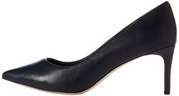 Amazon Brand - find. Women's Mid Heel Leather Pumps, Blue (Navy), US 8.5