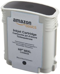 AmazonBasics - Cartuchos de tinta recargables equivalentes a Hewlett-Packard C9396AE (n.º 88), color negro