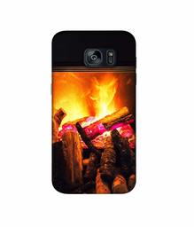 Amazon Brand - Solimo Designer Born Fire 3D Printed Hard Back Case Mobile Cover for Samsung Galaxy S7 Edge