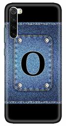 Amazon Brand - Solimo Designer Button Jeans Alphabet-O 3D Printed Hard Back Case Mobile Cover for Xiaomi Redmi Note 8