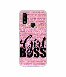 Amazon Brand - Solimo Designer Girl Boss On Pink Sparkle UV Printed Soft Back Case Mobile Cover for Lenovo A6 Note