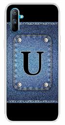 Amazon Brand - Solimo Designer Multicolor Button Jeans Alphabet-U Printed Soft Back Case Mobile Cover for Realme C3