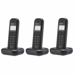 AmazonBasics DECT Home Telephone Set of 3 Black