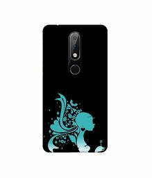 Amazon Brand - Solimo Designer Lady Vector N 3D Printed Hard Back Case Mobile Cover for Nokia 6.1 Plus