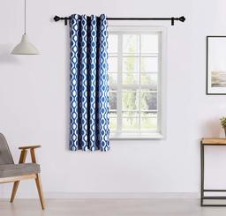 Amazon Brand - Solimo Celesta Window Curtain, 5 feet - Set of 1 (Merlin Blue)