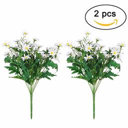 Umi. Bouquets de Fleurs artificielles Daisy 2 pcs Soie Daisy Bus