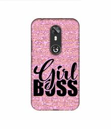 Amazon Brand - Solimo Designer Girl Boss On Pink Sparkle 3D Printed Hard Back Case Mobile Cover for Gionee A1