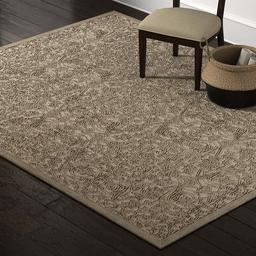 Amazon Brand – Stone & Beam Floral Wool Area Rug, 8 x 10 Foot, Taupe