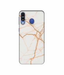 Amazon Brand - Solimo Designer White Marble 3D Printed Hard Back Case Mobile Cover for Samsung Galaxy M21