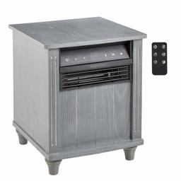 AmazonBasics Cabinet Style Space Heater, Grey Wood Grain Finish, 1500W