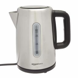 AmazonBasics Stainless Steel Portable Fast, Electric Hot Water Kettle for Tea and Coffee