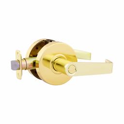 AmazonCommercial Grade 2 Commercial DutyDoor Lever-Privacy Lockset, Polished Brass Finish, Set of 2