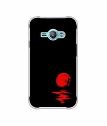 Amazon Brand - Solimo Designer Red Moon UV Printed Soft Back Case Mobile Cover for Samsung Galaxy J1 Ace