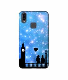 Amazon Brand - Solimo Designer Love Couple Vector 3D Printed Hard Back Case Mobile Cover for Vivo V9 / V9 Pro