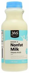 365 EVERYDAY VALUE Fat Free Milk, 16 FZ