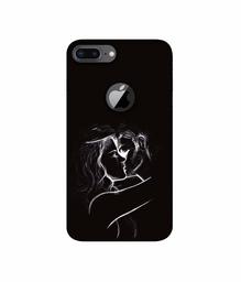 Amazon Brand - Solimo Designer Kissing Couple 3D Printed Hard Back Case Mobile Cover for Apple iPhone 8 Plus (with Logo Cut)