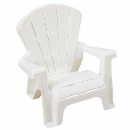 AmazonBasics Outdoor Plastic Kids Chairs - 4 Pack, White