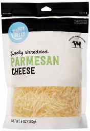 Amazon Brand - Happy Belly Shredded Parmesan Cheese, 6 Ounce