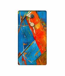 Amazon Brand - Solimo Designer Sky Blue and Orange Canvas 3D Printed Hard Back Case Mobile Cover for Sony Xperia L2