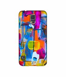 Amazon Brand - Solimo Designer Multicolor Box Texture 3D Printed Hard Back Case Mobile Cover for Samsung Galaxy S5 i9600