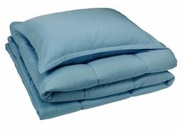 AmazonBasics Comforter Set - Soft, Easy-Wash Microfiber - Twin/Twin XL, Light Dusty Blue