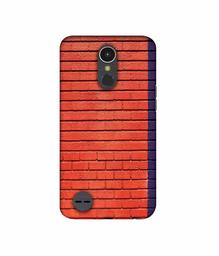 Amazon Brand - Solimo Designer Red and Purple Brick 3D Printed Hard Back Case Mobile Cover for LG K10 (2017)