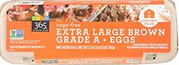 365 Everyday Value, Cage-Free Non-GMO Extra Large Brown Grade A Eggs, 12 ct