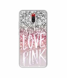 Amazon Brand - Solimo Designer Love Pink UV Printed Soft Back Case Mobile Cover for Xiaomi Redmi 8A Dual