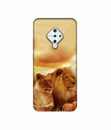 Amazon Brand - Solimo Designer Lion with Lioness 3D Printed Hard Back Case Mobile Cover for Vivo S1 Pro