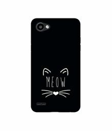 Amazon Brand - Solimo Designer Meow UV Printed Soft Back Case Mobile Cover for LG Q6