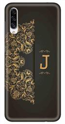 Amazon Brand - Solimo Designer Black Pattern Alphabet-J 3D Printed Hard Back Case Mobile Cover for Samsung Galaxy A30s