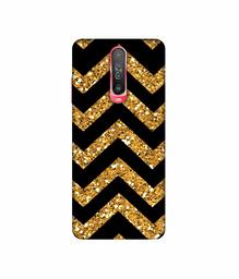 Amazon Brand - Solimo Designer Golden Zik Zak Pattern 3D Printed Hard Back Case Mobile Cover for Poco X2 / Mi Redmi K30