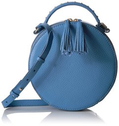 Amazon Brand - The Fix Hampton 2 - Bolso de piel para bolso de círculos, color azul