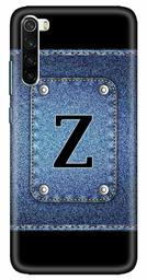 Amazon Brand - Solimo Designer Button Jeans Alphabet-Z 3D Printed Hard Back Case Mobile Cover for Xiaomi Redmi Note 8