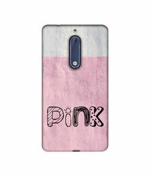 Amazon Brand - Solimo Designer Pink 3D Printed Hard Back Case Mobile Cover for Nokia 5